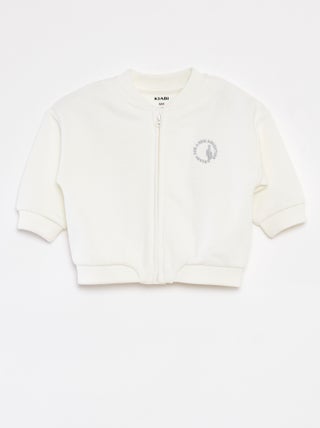 Sweatshirt lisa com fecho em french terry