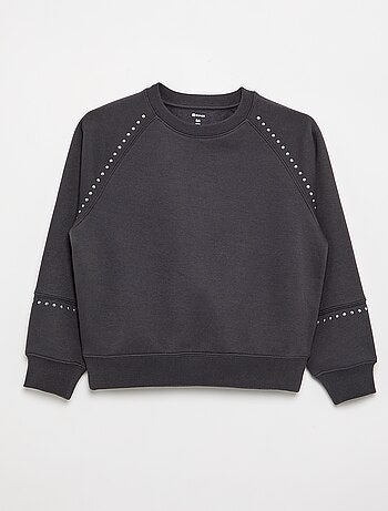 Sweatshirt lisa com tachas
