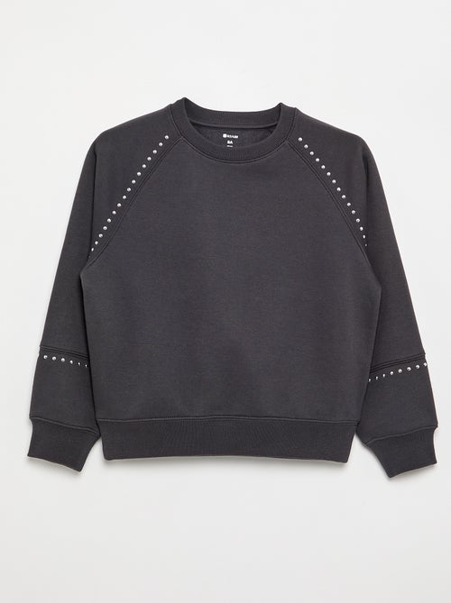 Sweatshirt lisa com tachas - Kiabi