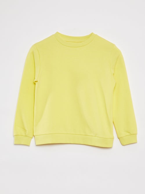 Sweatshirt lisa de gola redonda em French Terry - Kiabi