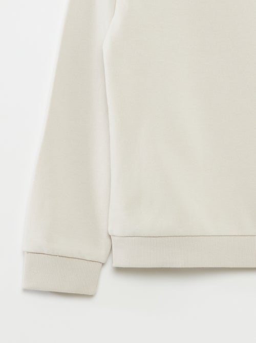Sweatshirt lisa de gola redonda em French Terry - Kiabi