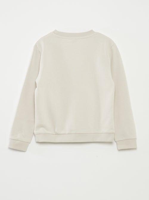 Sweatshirt lisa de gola redonda em French Terry - Kiabi