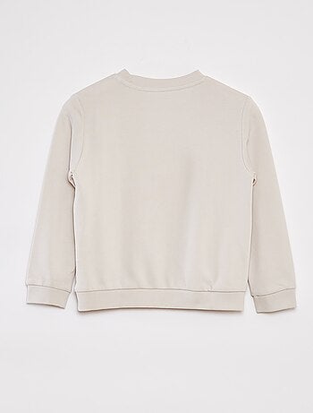 Sweatshirt lisa de gola redonda em French Terry