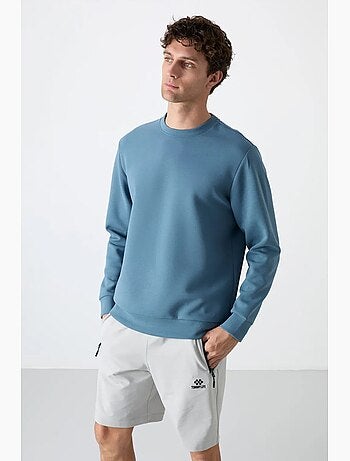 Sweatshirt lisa de homem com gola redonda tommy