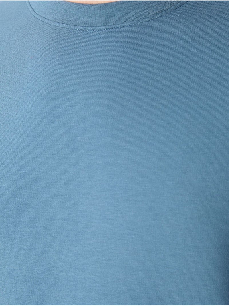 Sweatshirt lisa de homem com gola redonda tommy Azul - Kiabi