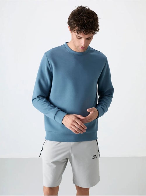 Sweatshirt lisa de homem com gola redonda tommy - Kiabi