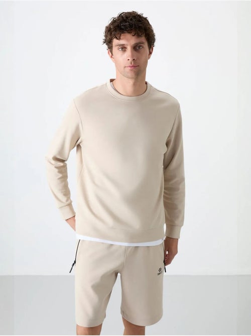 Sweatshirt lisa de homem com gola redonda tommy - Kiabi