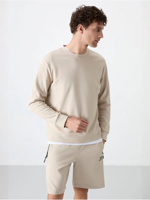Sweatshirt lisa de homem com gola redonda tommy - Kiabi