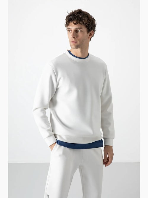 Sweatshirt lisa de homem com gola redonda tommy - Kiabi