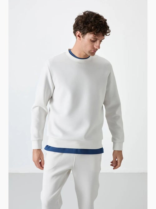 Sweatshirt lisa de homem com gola redonda tommy - Kiabi