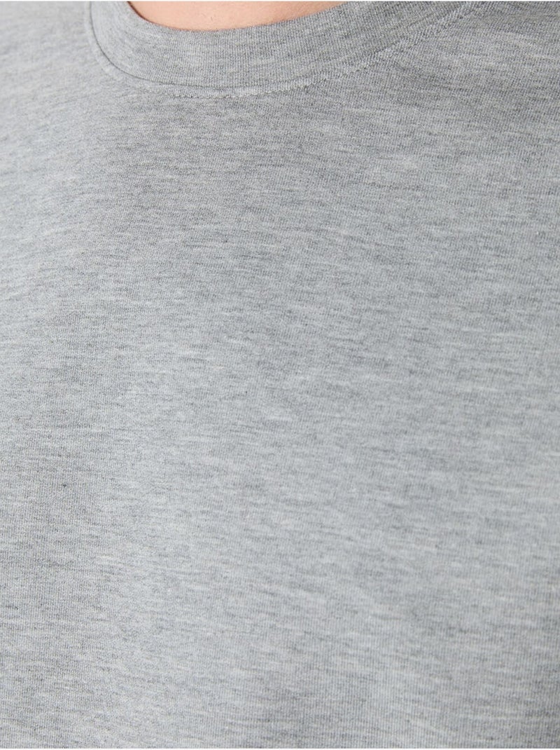 Sweatshirt lisa de homem com gola redonda tommy Cinza claro - Kiabi