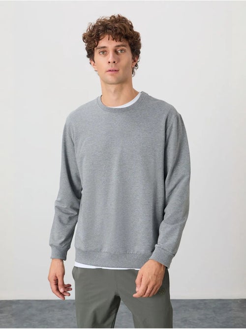 Sweatshirt lisa de homem com gola redonda tommy - Kiabi