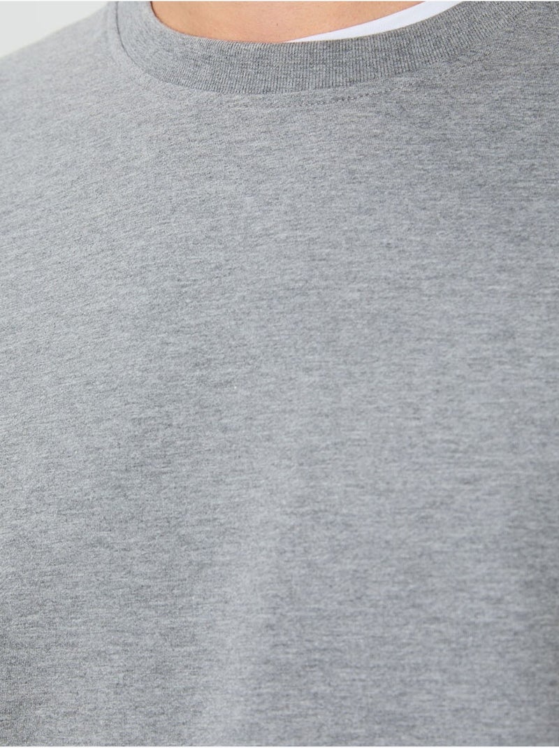 Sweatshirt lisa de homem com gola redonda tommy Cinza claro - Kiabi