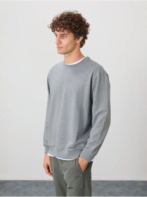 Sweatshirt lisa de homem com gola redonda tommy - Kiabi