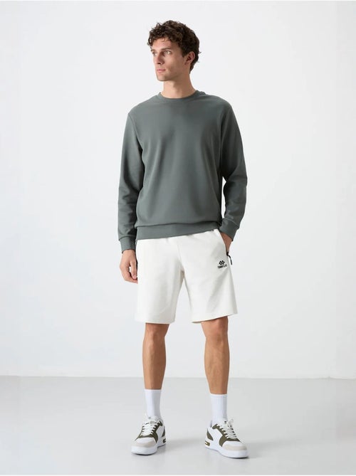 Sweatshirt lisa de homem com gola redonda tommy - Kiabi