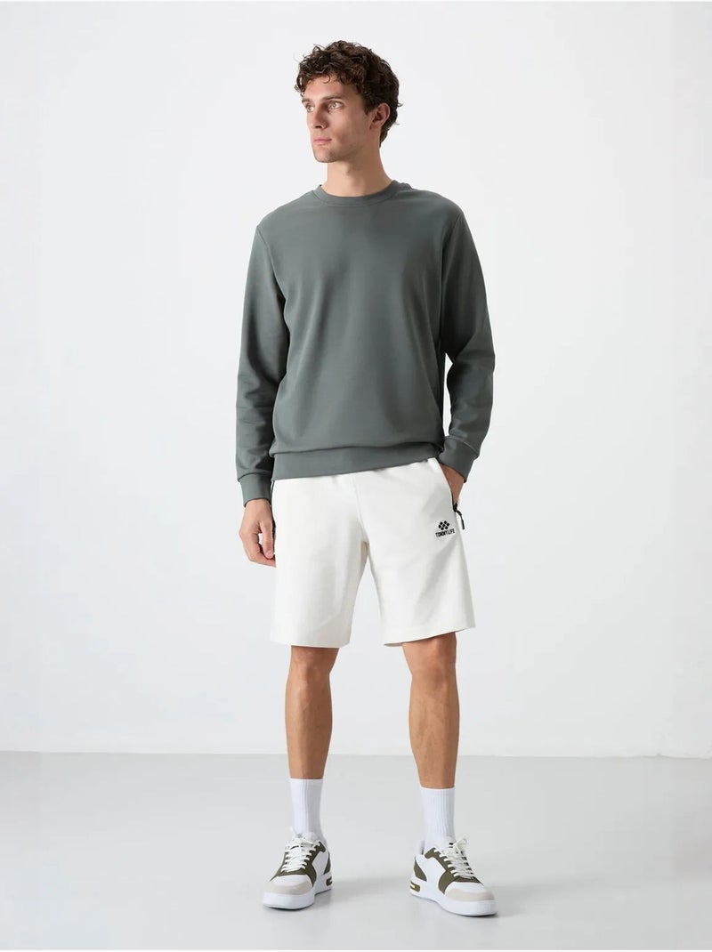 Sweatshirt lisa de homem com gola redonda tommy Cinza - Kiabi