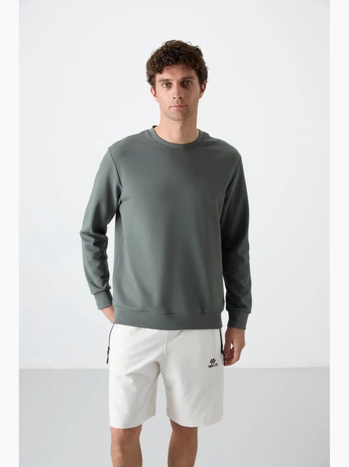 Sweatshirt lisa de homem com gola redonda tommy - Kiabi