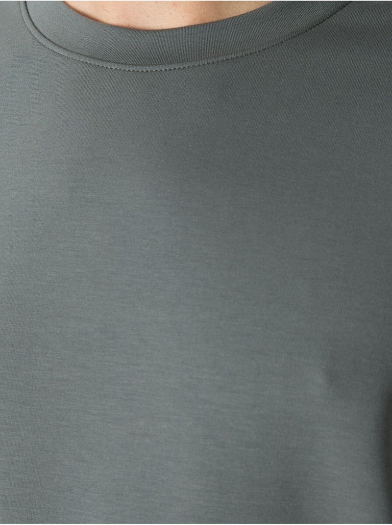 Sweatshirt lisa de homem com gola redonda tommy Cinza - Kiabi