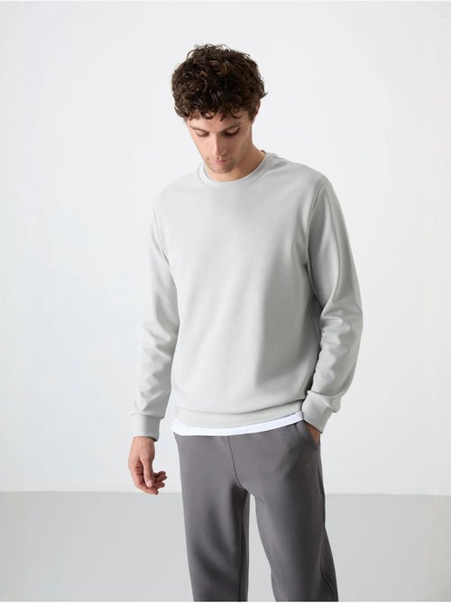 Sweatshirt lisa de homem com gola redonda tommy - Kiabi