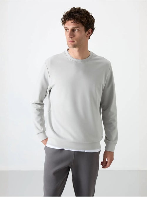 Sweatshirt lisa de homem com gola redonda tommy - Kiabi