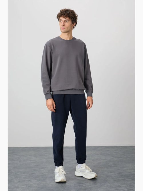 Sweatshirt lisa de homem com gola redonda tommy - Kiabi