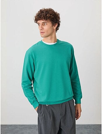 Sweatshirt lisa de homem com gola redonda tommy