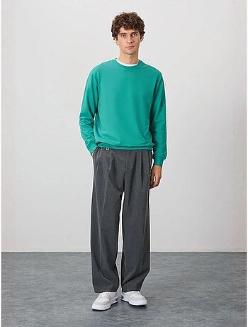 Sweatshirt lisa de homem com gola redonda tommy