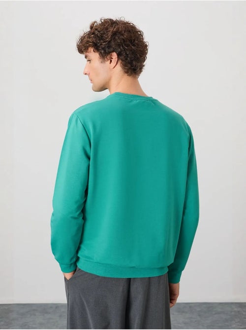 Sweatshirt lisa de homem com gola redonda tommy - Kiabi