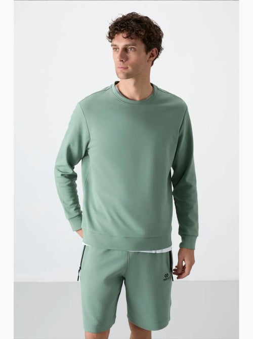 Sweatshirt lisa de homem com gola redonda tommy - Kiabi