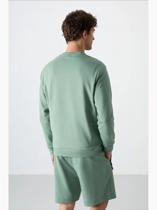 Sweatshirt lisa de homem com gola redonda tommy - Kiabi