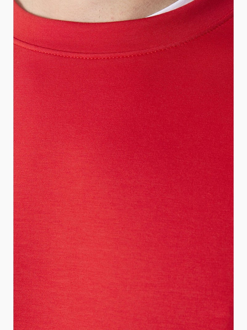 Sweatshirt lisa de homem com gola redonda tommy Vermelho - Kiabi