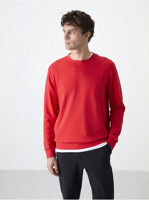 Sweatshirt lisa de homem com gola redonda tommy - Kiabi