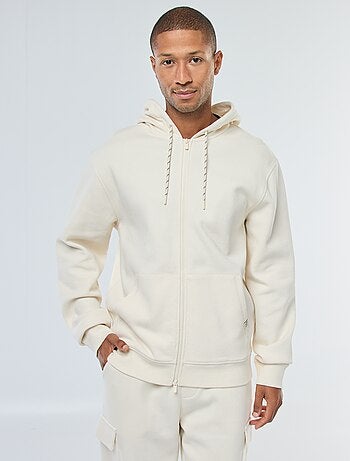 Sweatshirt lisa de malha piqué com capuz