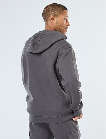 Sweatshirt lisa de malha piqué com capuz