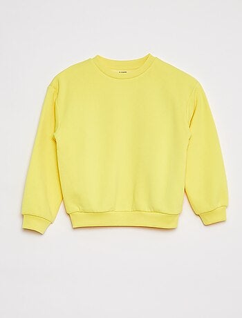 Sweatshirt lisa em moletão cardado