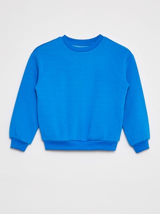 Sweatshirt lisa em moletão cardado