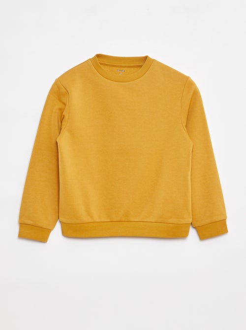 Sweatshirt lisa em moletão cardado liso - Kiabi