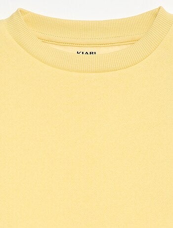 Sweatshirt lisa em moletão cardado liso