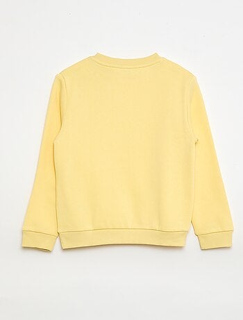 Sweatshirt lisa em moletão cardado liso