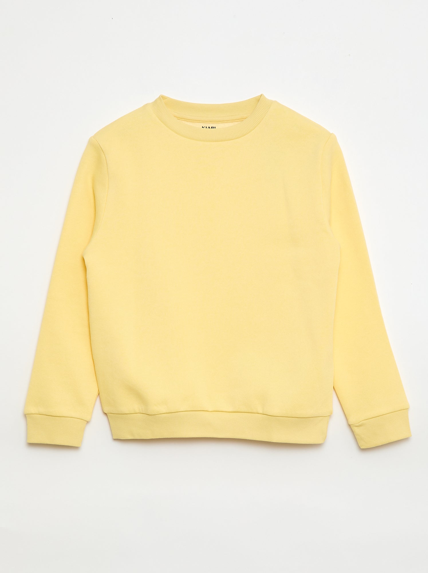 Sweatshirt lisa em moletão cardado liso