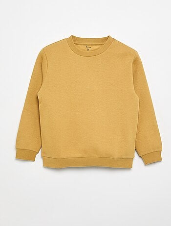 Sweatshirt lisa em moletão cardado liso