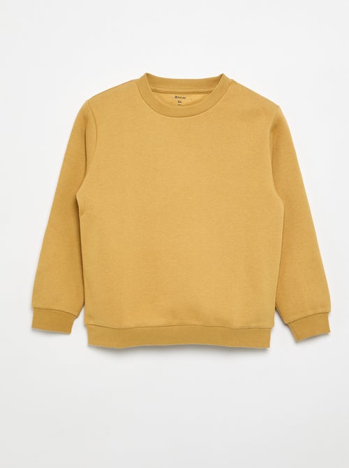 Sweatshirt lisa em moletão cardado liso - Kiabi