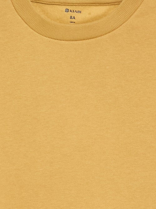 Sweatshirt lisa em moletão cardado liso - Kiabi