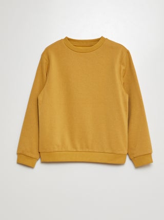 Sweatshirt lisa em moletão cardado liso