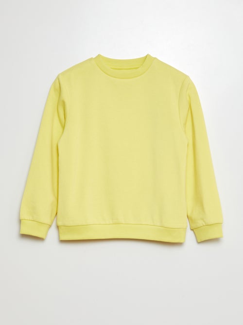 Sweatshirt lisa em moletão cardado liso - Kiabi