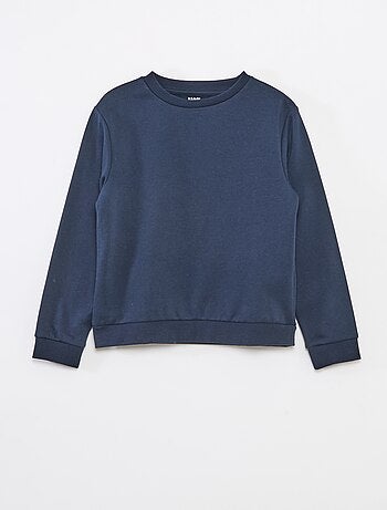 Sweatshirt lisa em moletão cardado liso