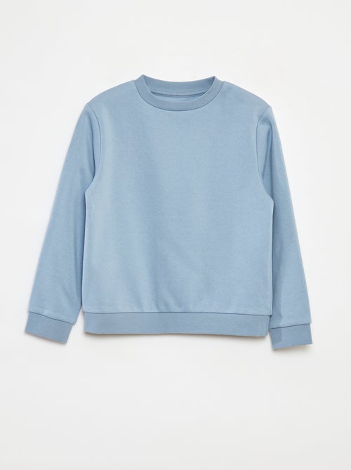 Sweatshirt lisa em moletão cardado liso - Kiabi
