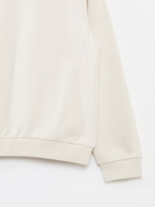 Sweatshirt lisa em moletão cardado liso - Kiabi