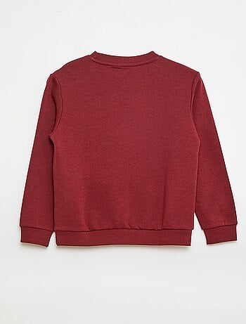 Sweatshirt lisa em moletão cardado liso