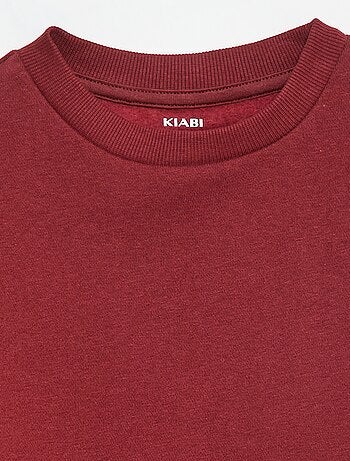 Sweatshirt lisa em moletão cardado liso